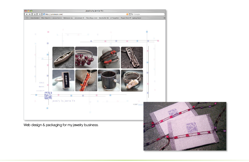 Jennie Yin website & packaging